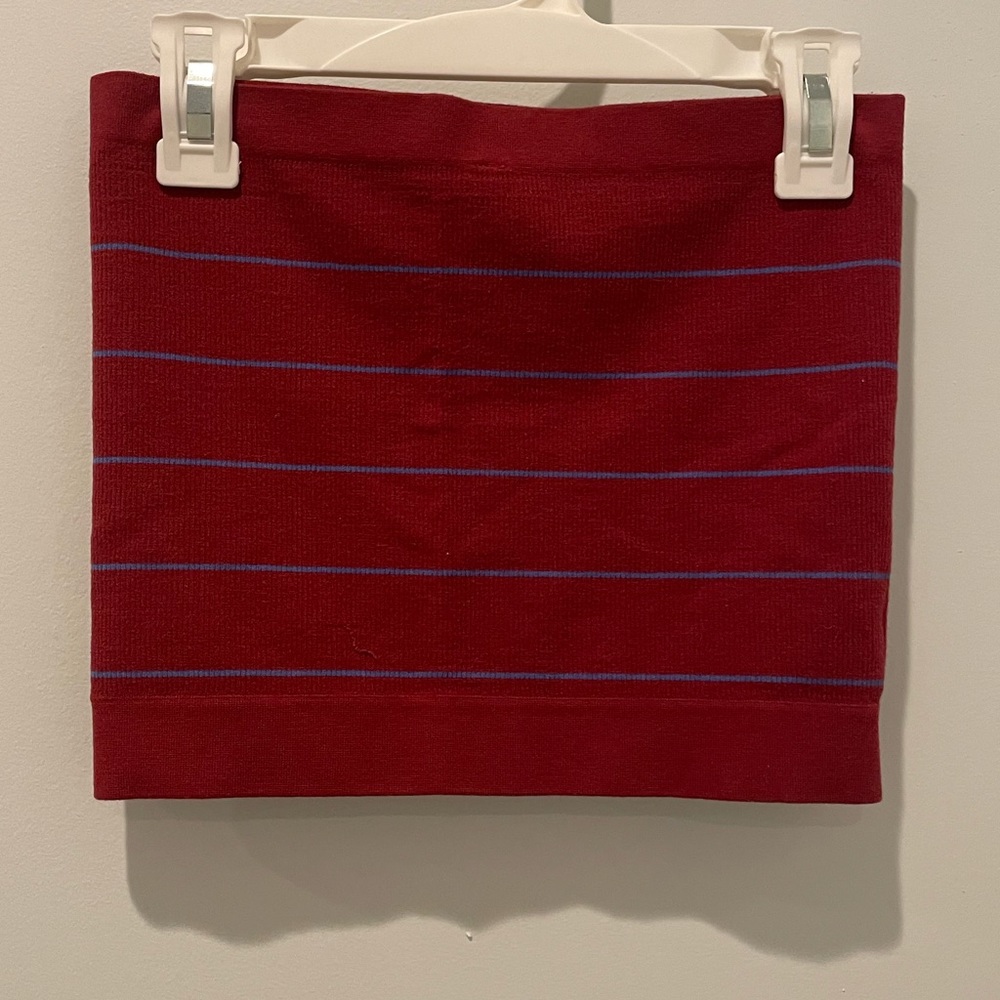 Red and Blue Striped Crop Top - Picture 1 of 3
